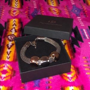 Pandora’s box chain mail bracket with 3 charms